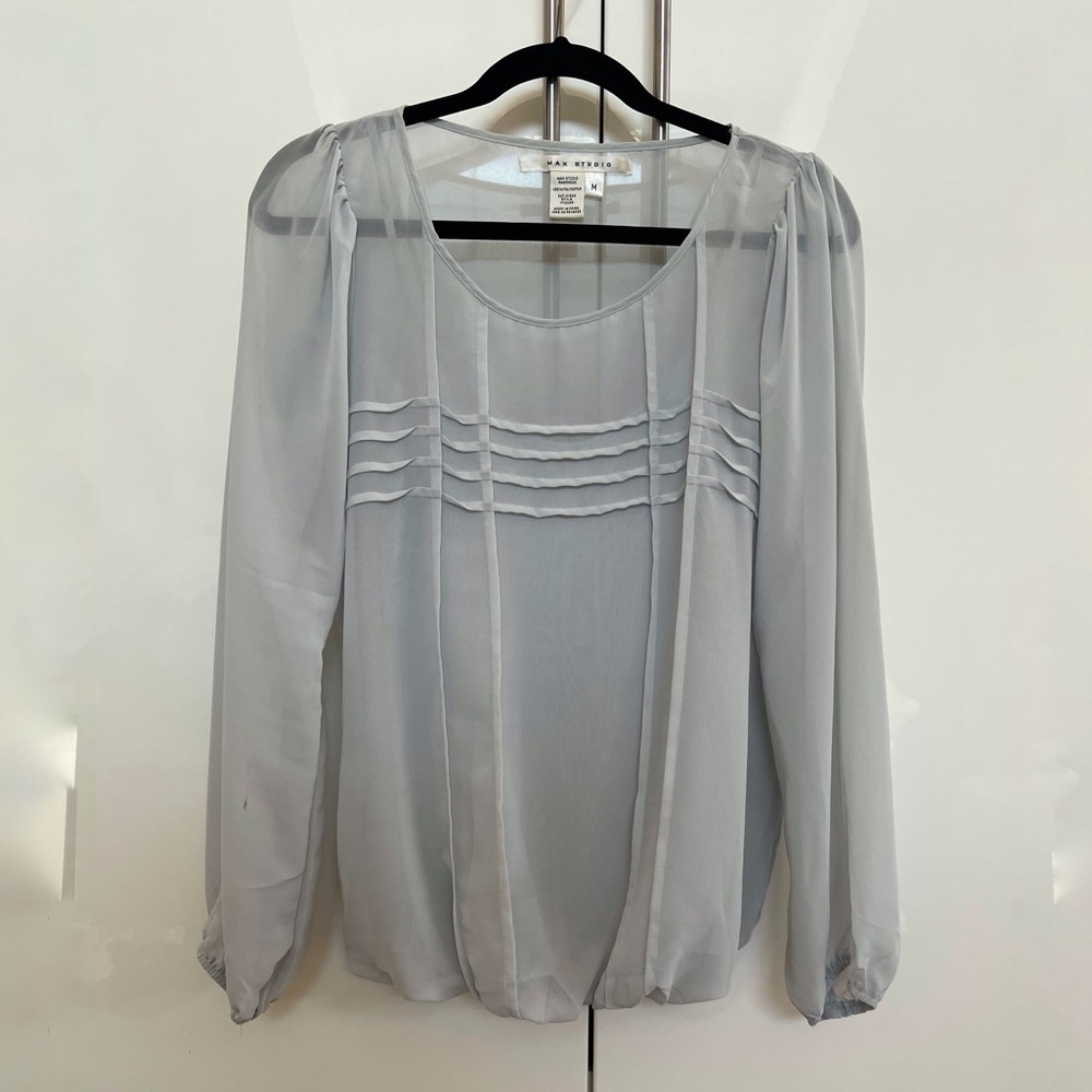 Chiffon Bubble LS Blouse - Size M